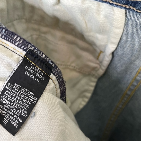 Nili Lotan Women Julie Trouser Size 30 Faded Wash 11625W45 Bermuda Denim Cotton - Picture 9 of 10